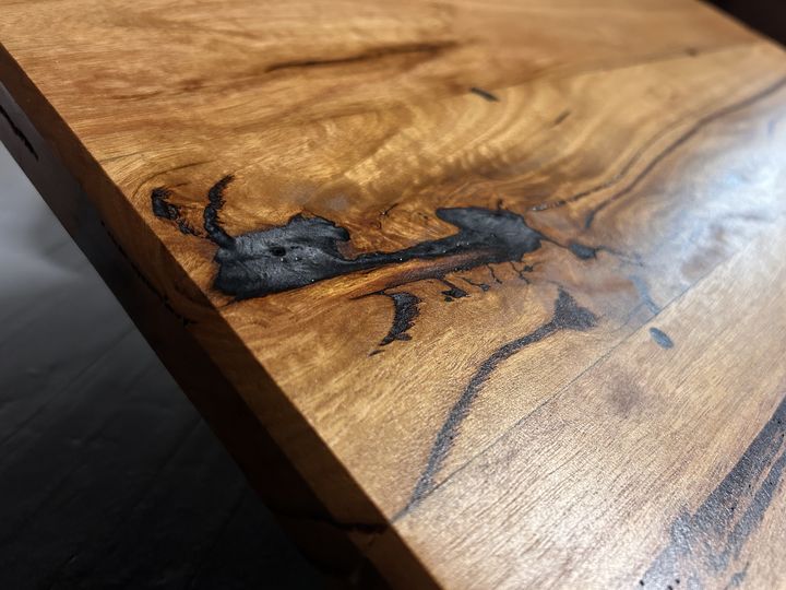 Beautiful Epoxy chopping board made from recycled hardwood!